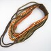 Scarf necklace loop scarf infinity scarf neck warmer knit necklace tricot brown olive orange snake print women fashion curationnation