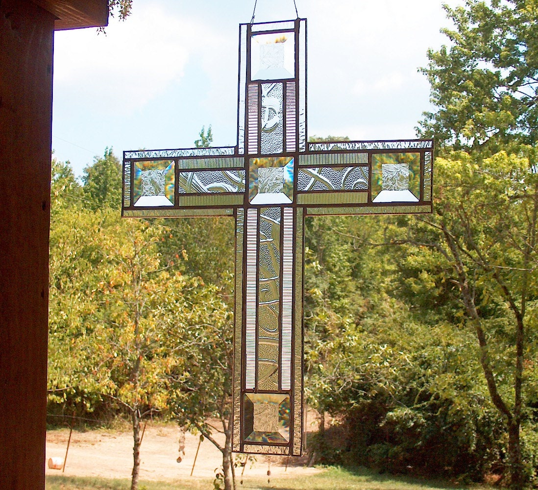 Devotion - Large Stained Glass Cross / Crucifix