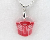 Red Autobot ball chain necklace