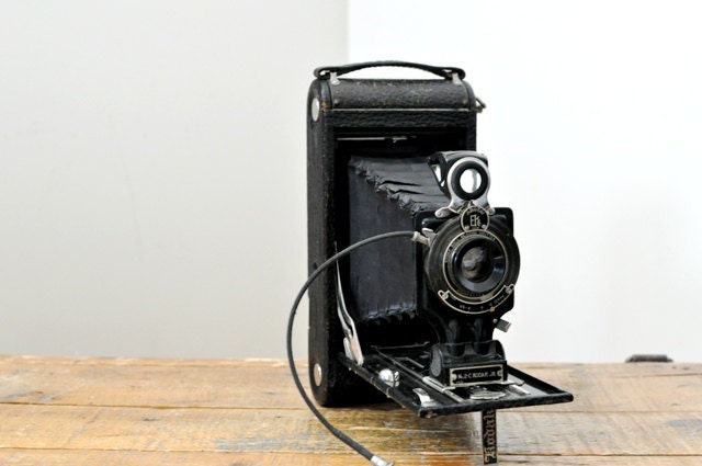 Vintage No. 2C Kodak Junior Autographic Camera with Instruction Booklet