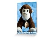 Little Monkey Greeting Card Blank Note Card of Fine Art Photograph Just Because Thinking Of You Get Well Soon