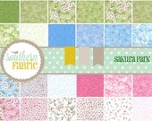 Sakura Park  Charm Pack- 42- 5" x 5" Quilt Fabric Squares bySentimental Studios  32690 PP