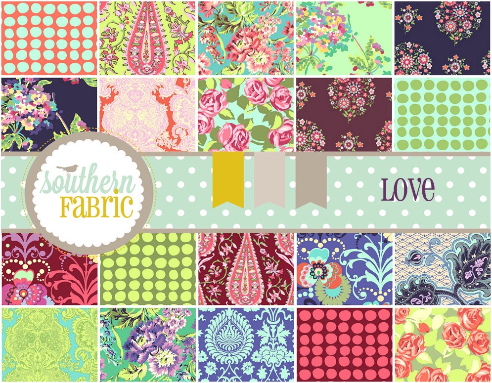 Love by Amy Butler --Charm Pack - 40-  5" x 5" Fabric Squares