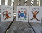 greeting cards. set of six.