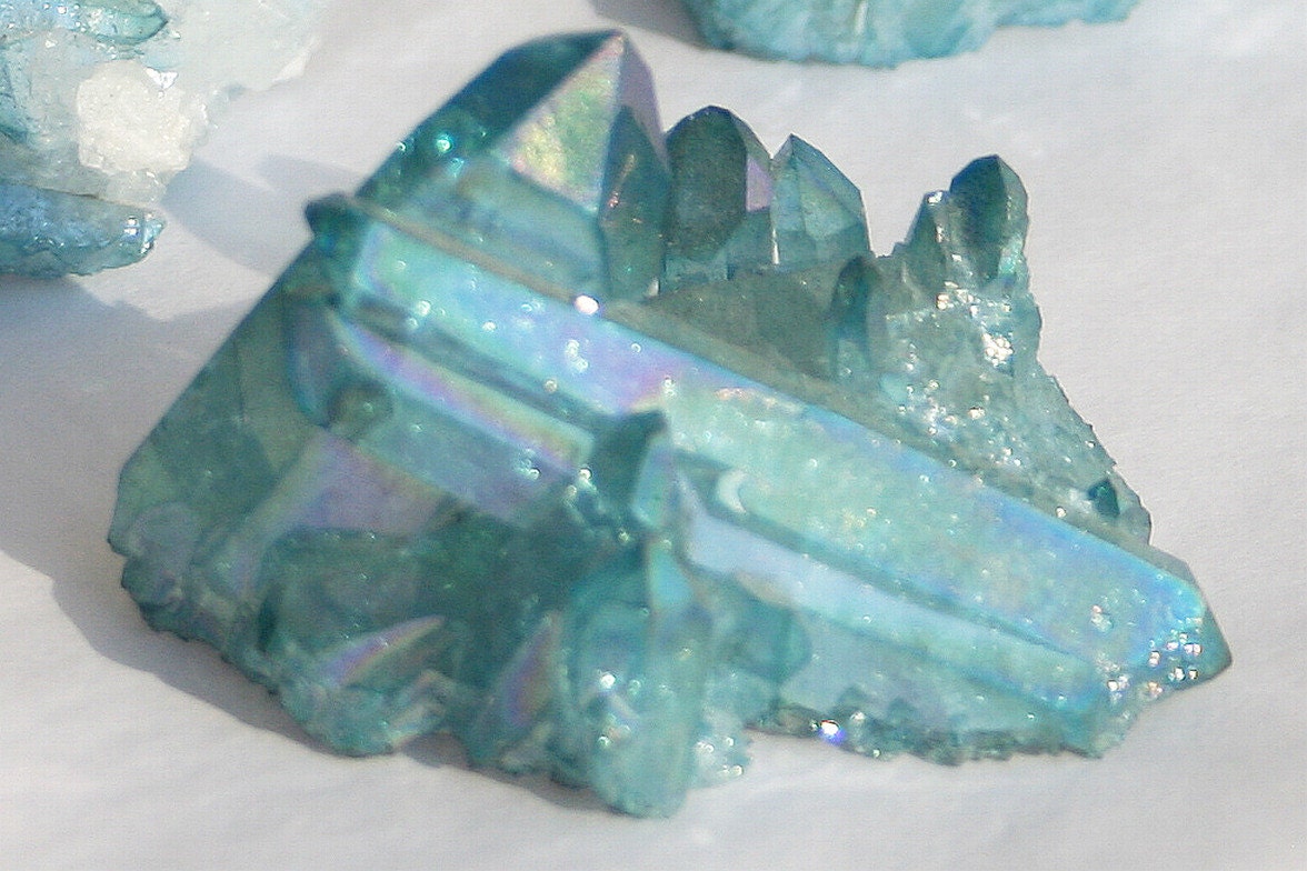 RESERVED for Taylor Aqua Aura Quartz Cluster