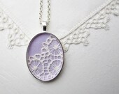Purple Pastel Necklace Spring Lavender Lilac Wedding, Pastel Jewelry, Purple Jewelry, Easter Bridesmaid Necklace Wedding Purple Pendant
