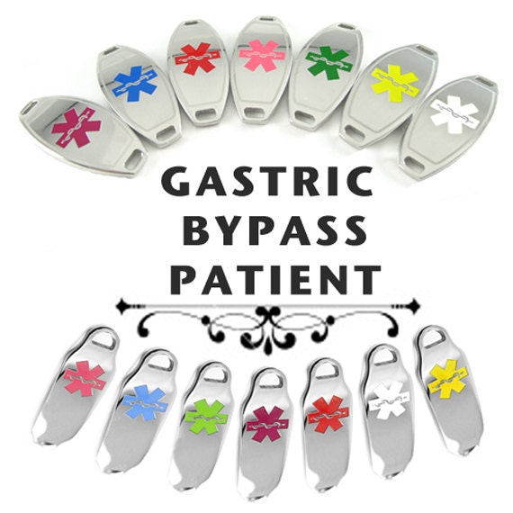 GASTRIC BYPASS Medical ID Plate Pre-Engraved, for Stylish Beaded Id ...