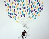Discount, New Design, Medium Moon Balloon, The original guestbook thumbprint balloon (inks available separately)