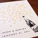 Discounted new design, Small Champagne Bottle, Guest book fingerprint alternative (with 1 ink pad)