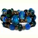 Memory Wire Bracelet Featuring Yellow Turquoise and Blue Agate