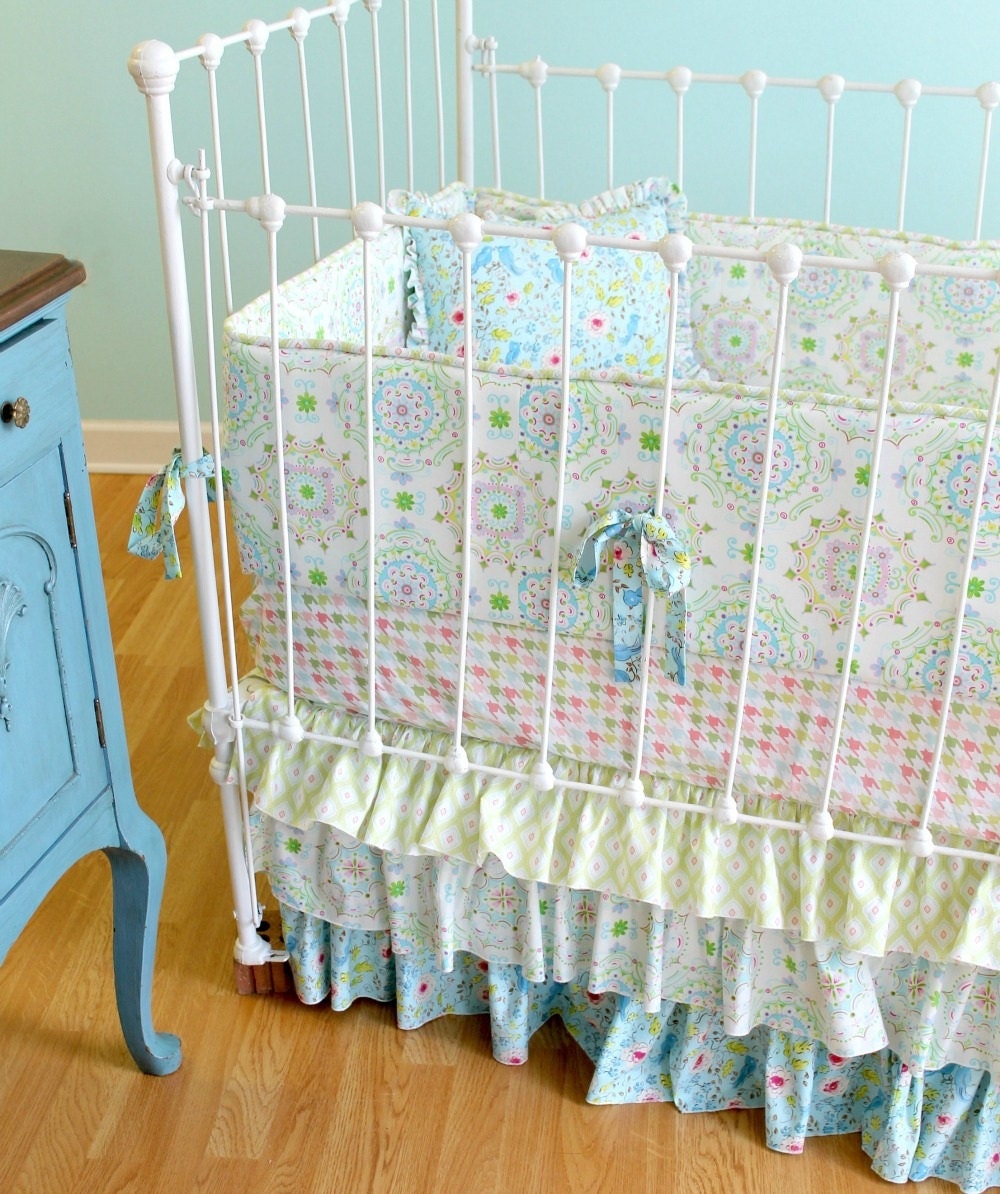 Whimsical Chic Custom Ruffle Crib Bedding