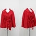 Vintage glamorous evening red cape jacket