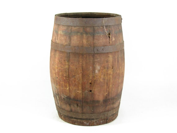 Vintage Wood Barrel Wooden Nail Keg DIY Table by BridgewoodPlace