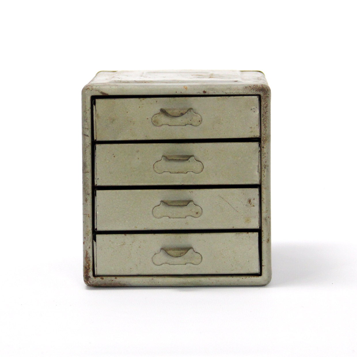 vintage industrial small metal drawer unit - no. 1 - lacklusterco