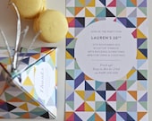 GEOMETRIC BRIGHT Invitation Printable