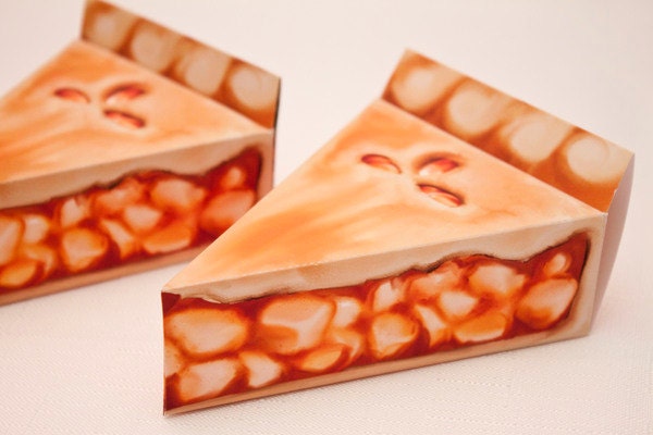 Apple Pie Favor Box - DIY Printable PDF