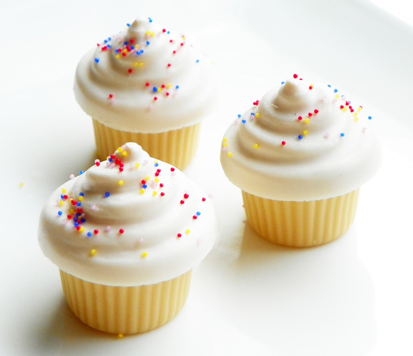 Cake Batter Mini Cupcake Soaps - Mini Cupcake Soap Favors - Birthday Cupcake Soap Favors