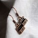 Antique Copper Open Treasure Chest Metal Charm Earrings on Small 15mm Hooks