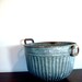 Vintage Over Sized Aluminum Farm Bucket with Handles
