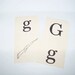Vintage Childrens Flashcards-G is for Gun
