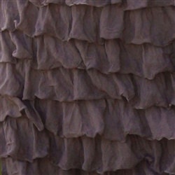 Taupe Waterfall Ruffled Curtain