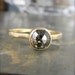 SALE - OOAK 6mm Rose Cut Chocolate Diamond Ring in 14k Recycled Gold - 1.16 carats