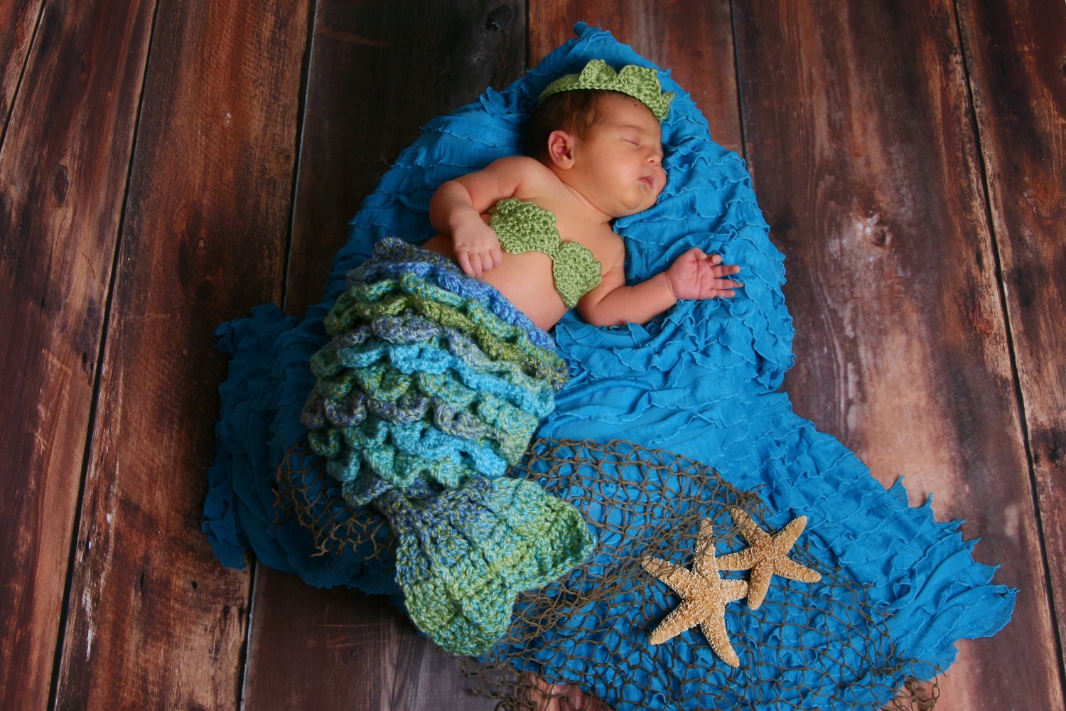Sea Princess 3pc Set -- Newborn Photo Prop -- Custom Made to Order