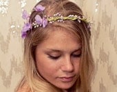 Lavender Sparkle Butterfly Berry Vine Crown