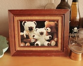 Teddy Bears Wall Art - Thrift Store Gore - Deaddy Bears -White Elephant Gift Exchange