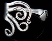 Unique Recycled Silver Fork Bracelet in Original Curly Design Number Five