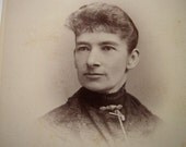 Cabinet Card Photo Hornellsville NY Antique Steuben Co Woman Sutton New York