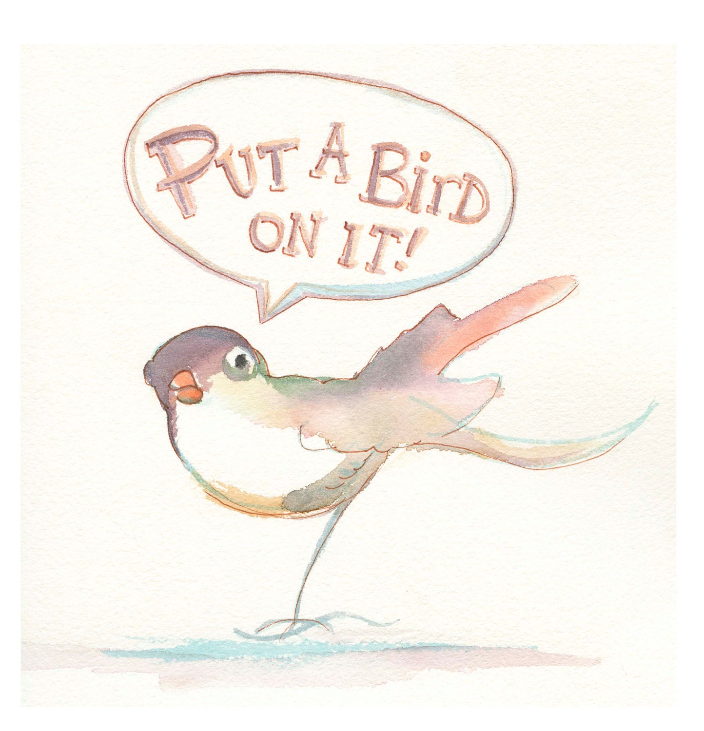 Put A Bird On It, 8x8 print