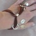 Silver Leaves and Leather Tassle Bracelet
