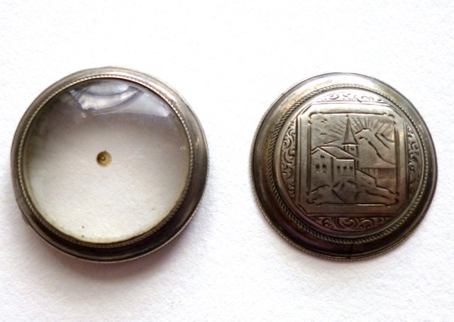 SALE Antique Watch Case Silver Pocket Watch Locket