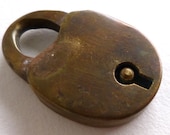 SALE Antique Small Brass Padlock Lock