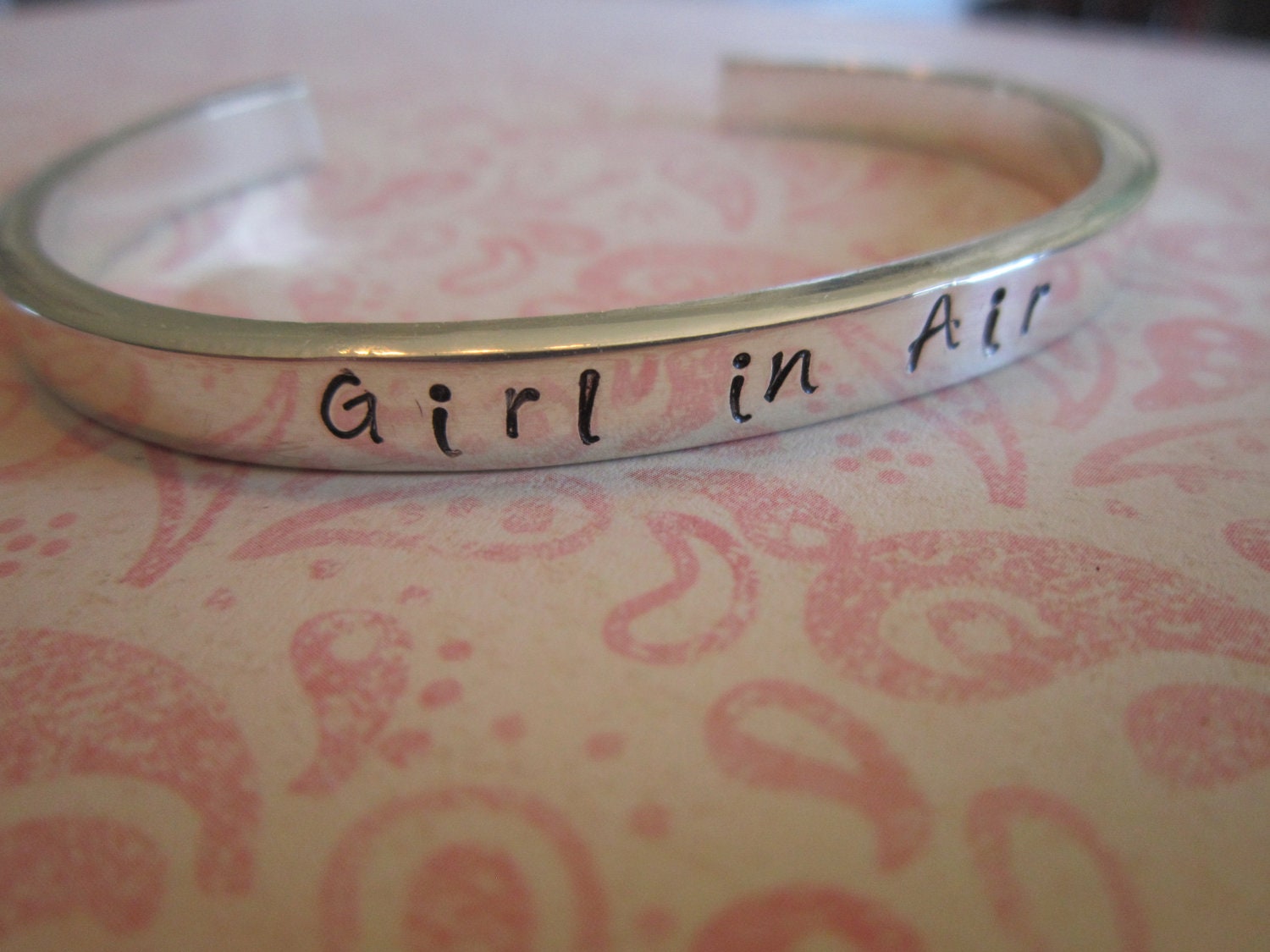 ON SALE - Personalized  Silver Cuff Bracelet
