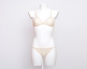 Vintage lingerie set triangle bra and panty dead stock Vintage size XS