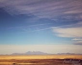 desert landscape native american rustic ranch southwest honey gold blue -  Arizona Landscape - 8 x 10 Fine Art Photography Print
