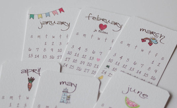 Calendar 2013 Mini Doodle Desk Calendar With Wooden Easel