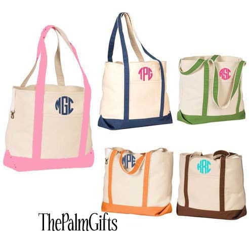 Buy announcements gifts selection - Personalized TEACHER Bags - Canvas Tote Bags- Monogrammed School Bag from The Palm Gifts - Select Color