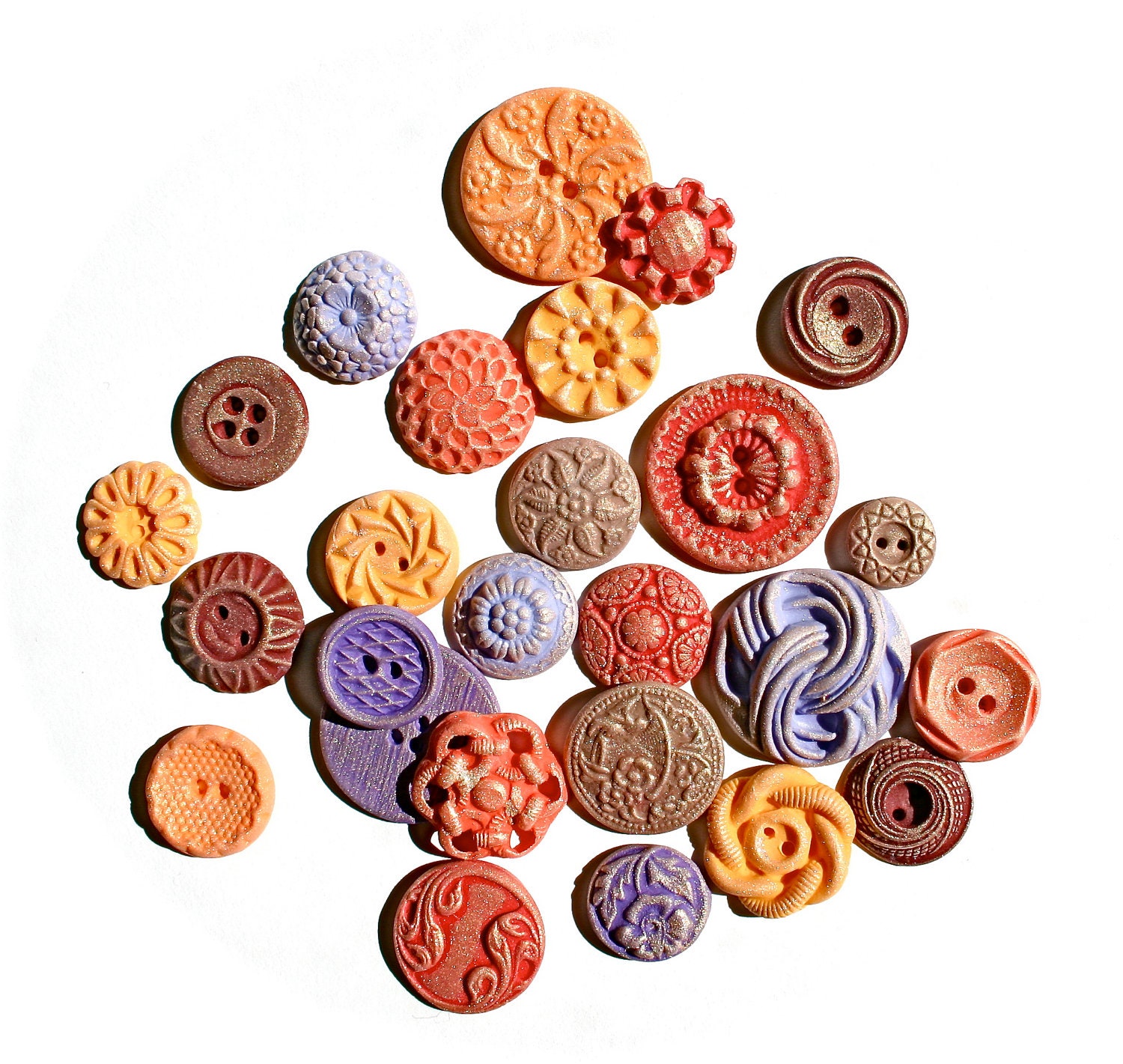 Edible Vintage Buttons -Parisian Spice - By Andie's Specialty Sweets -100