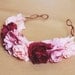rose crown headband hair wreath - santa monica, romantic statement headpiece, large flower crown, oversized, woodland.