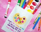 Arts and Crafts Birthday Party, Painting Party Favor Bags, Candy Bags, Goody Bags, Set of 25 Il_170x135