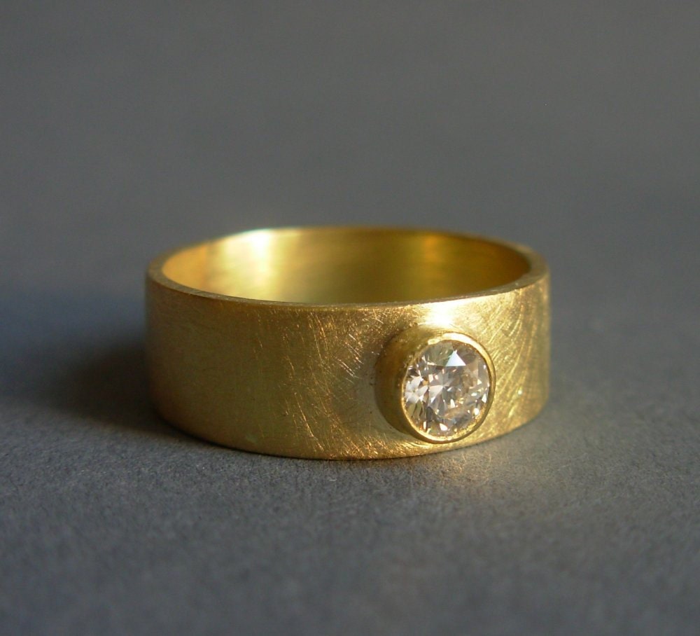 18k Gold Diamond Ring, Made To Order