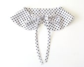 White polka dots detachable collar, peterpan cotton collar