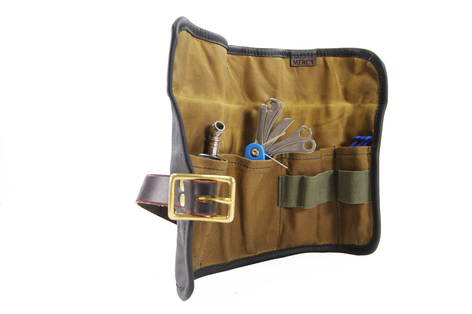 Leather and Waxed Canvas Tool Roll