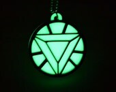 Iron Man Heart Arc Reactor Necklace - Mark 4 - Glow in the Dark Laser Cut Acrylic