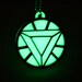 Iron Man Heart Arc Reactor Necklace - Mark 4 - Glow in the Dark Laser Cut Acrylic