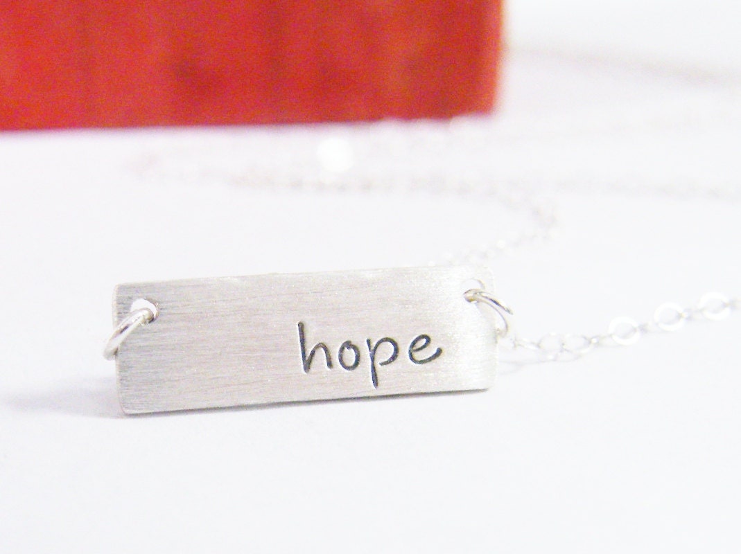 hope minimalist necklace sterling silver