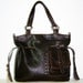 Leather Handbag Tote Shoulder Cross-body Bag Sia in Dark Brown SALE